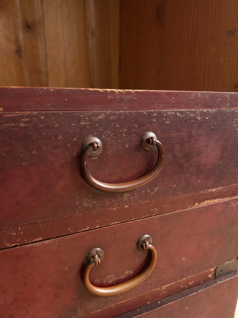 収納棚　横幅約115㎝　M043　古道具　古家具　ビンテージ　アンティーク