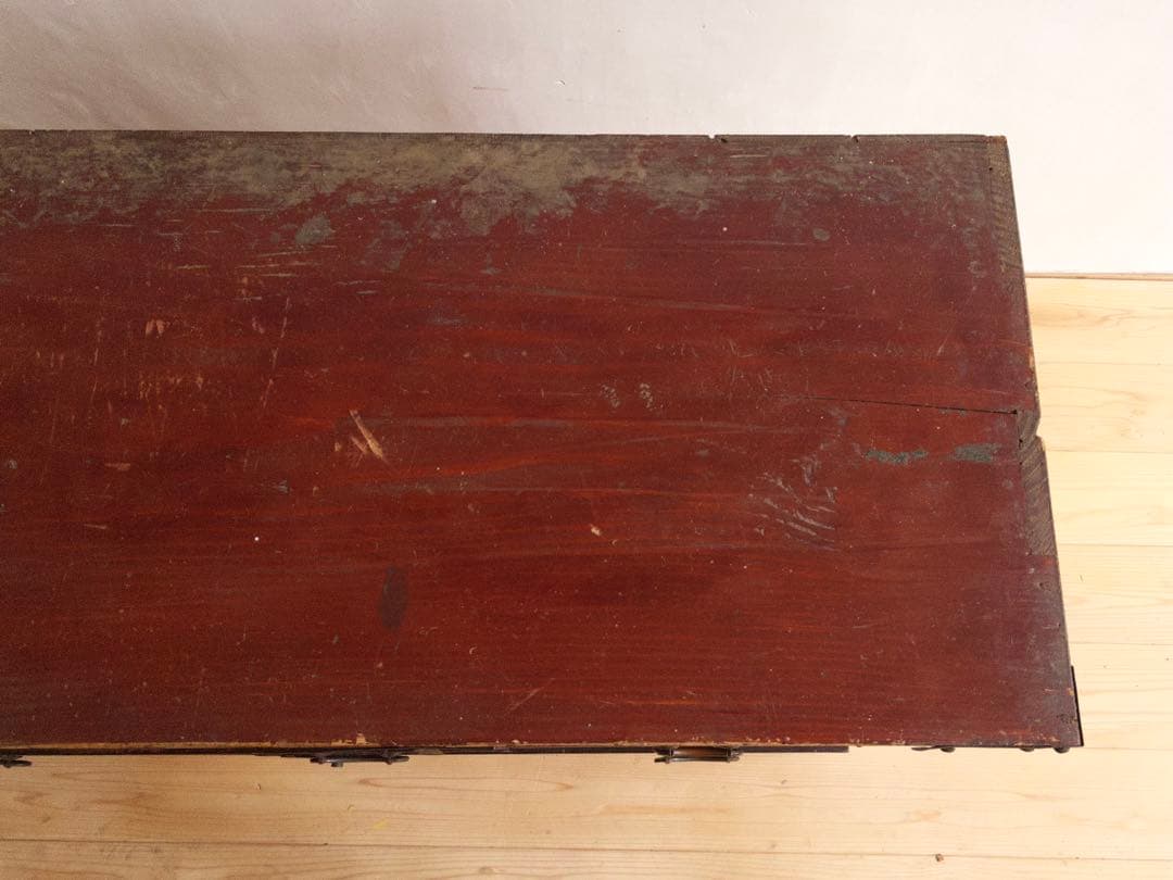 収納棚　横幅約115㎝　M043　古道具　古家具　ビンテージ　アンティーク