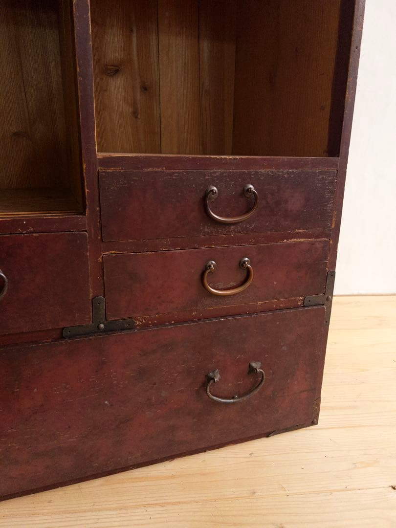 収納棚　横幅約115㎝　M043　古道具　古家具　ビンテージ　アンティーク