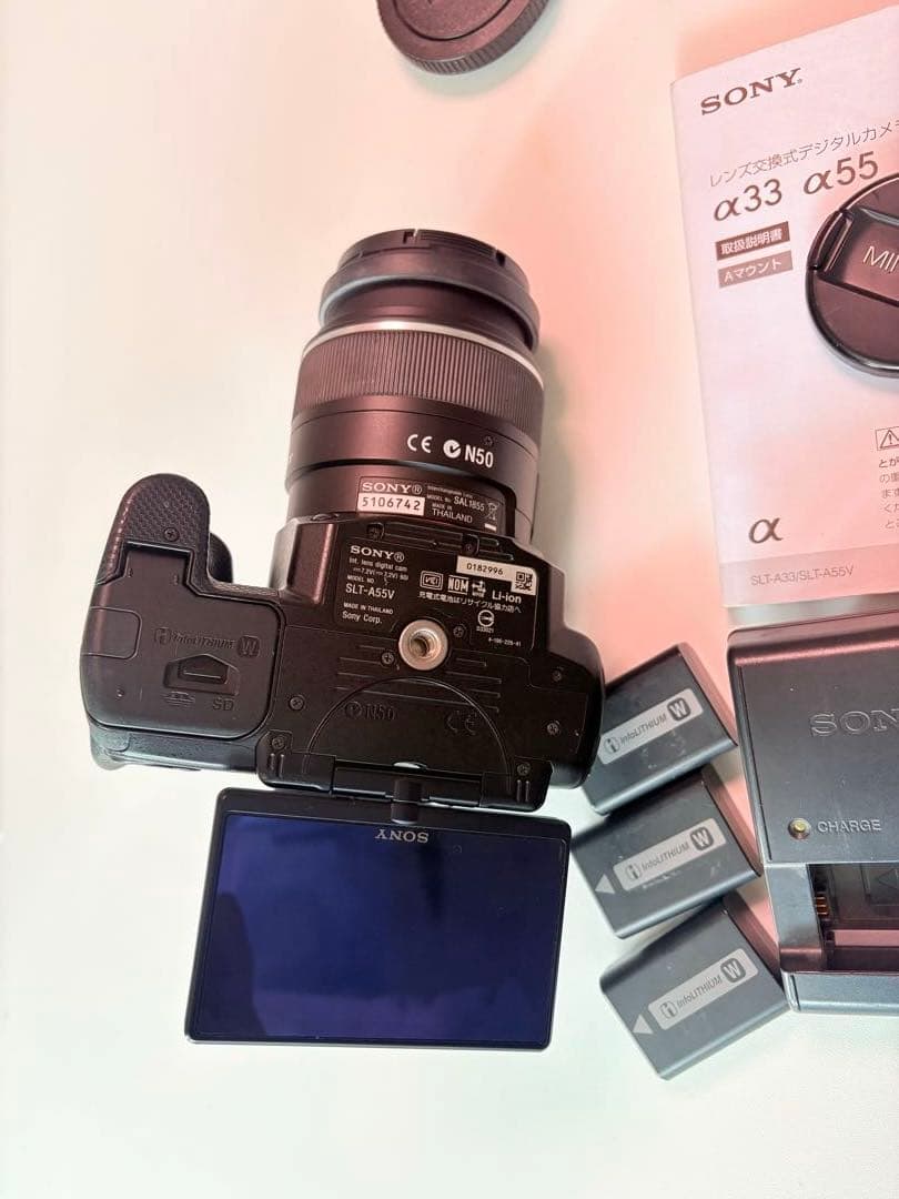 SONY α55 デジタル一眼レフカメラ、専用ショルダーバッグ付き
