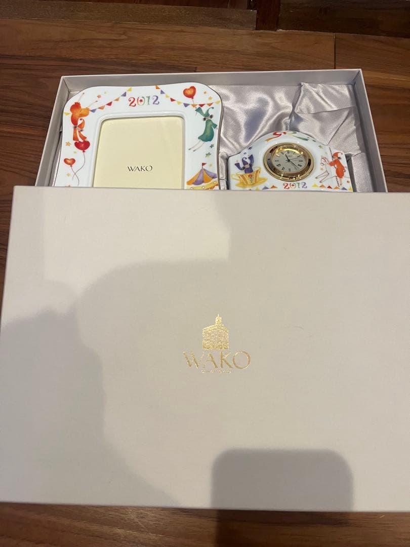 【和光】Wako 写真立て＆置き時計セット