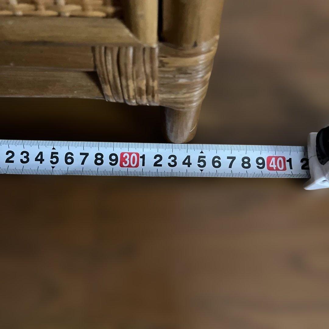 ラタン 藤 電話台 チェスト キャビネット 木製 アンティーク レトロ