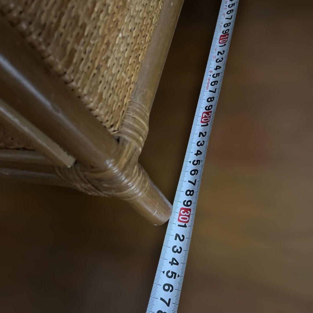 ラタン 藤 電話台 チェスト キャビネット 木製 アンティーク レトロ