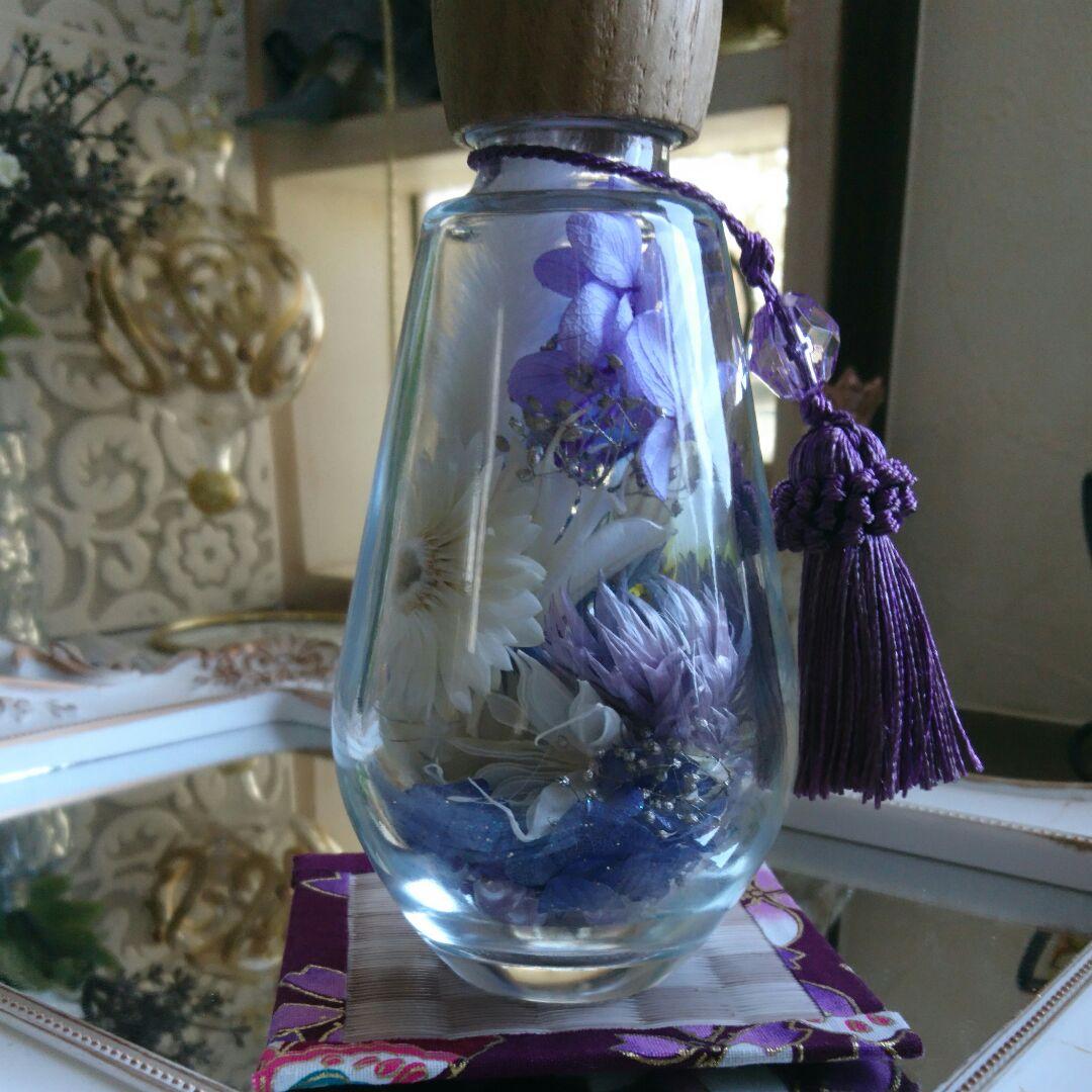 ◆ハーバリウム ＃111 パンジーのbottle.:*:・お仏花にも