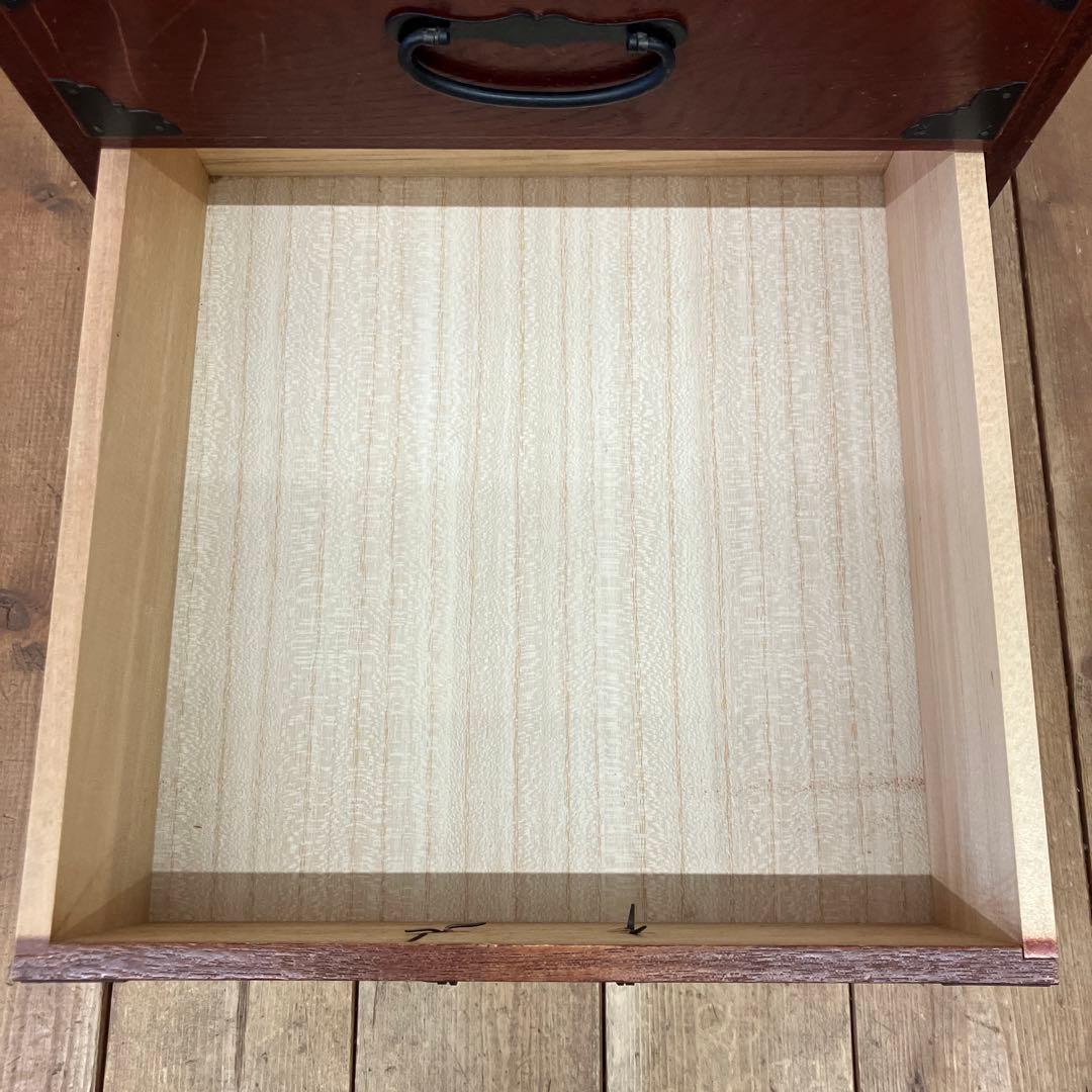 昭和レトロ 木製 小箪笥 ミニタンス 3段 4杯 引き出し 小物入れ 小物収納