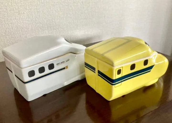 九州新幹線&ドクターイエロー 陶器製小物入れ 送料750円込☆