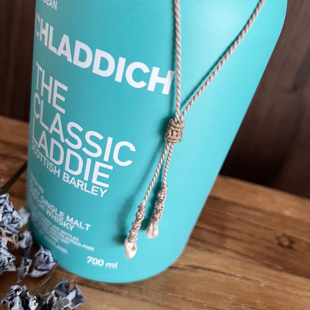 ＊揺らめくガーデンクオーツとマザーオブパールのマクラメネックレス＊