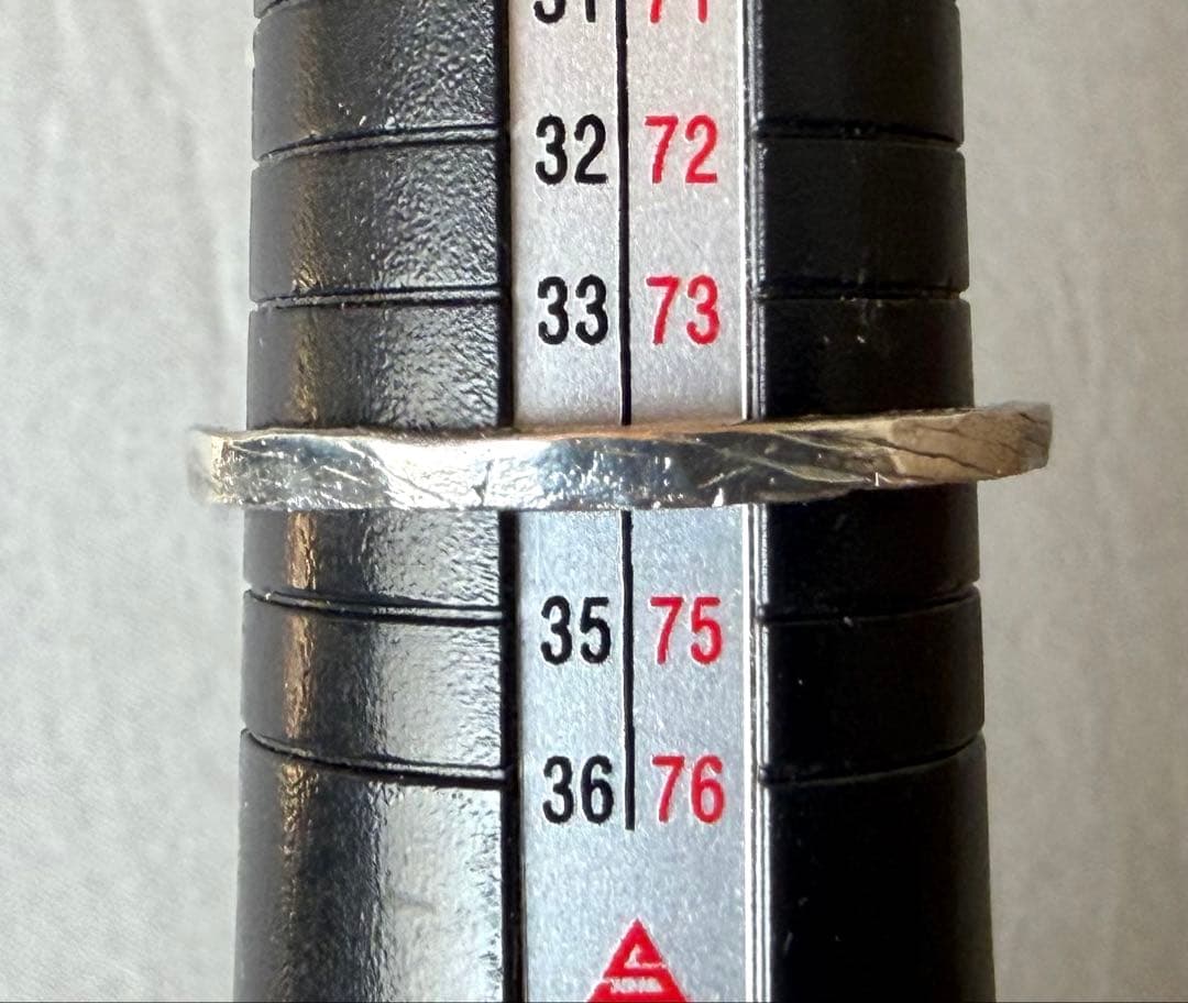 純錫 削り出し 有機的造形リング 一点物　30号
