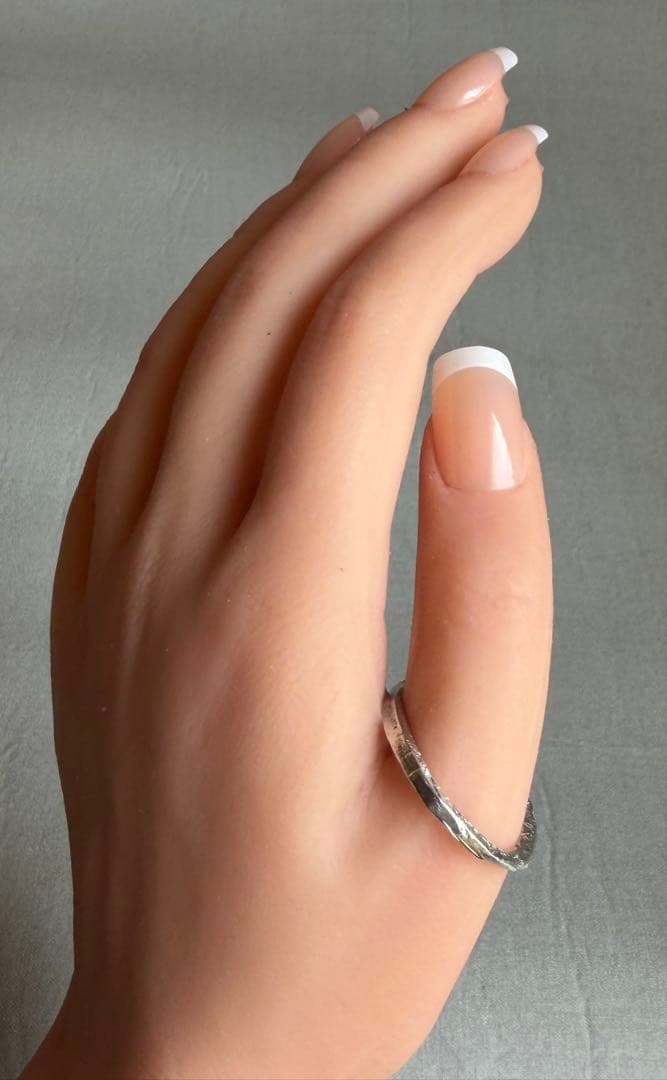 純錫 削り出し 有機的造形リング 一点物　30号