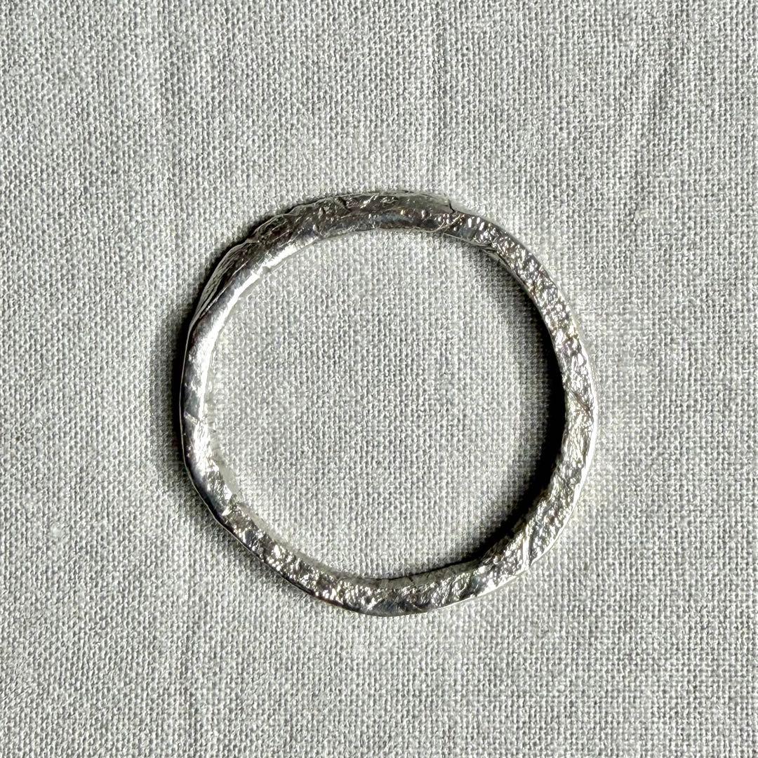 純錫 削り出し 有機的造形リング 一点物　30号