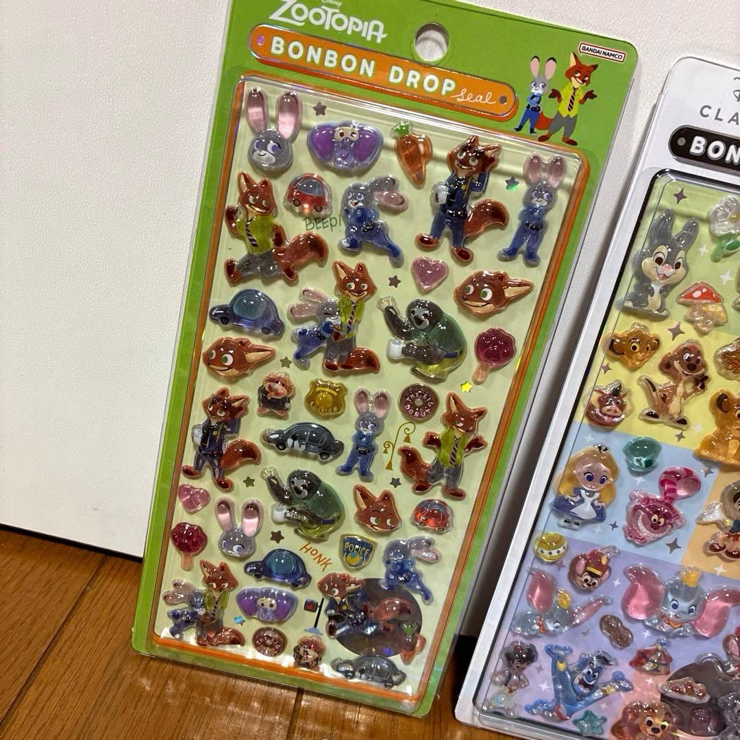 『正規品』ボンボンドロップシール　ディズニー　クラシック　ズートピア　プリンセス