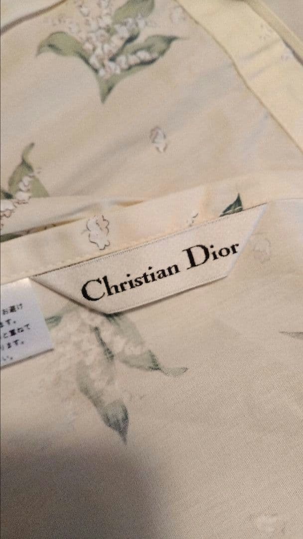 クリスチャン　ディオールエプロン　鈴蘭柄 未使用　 タグ付き