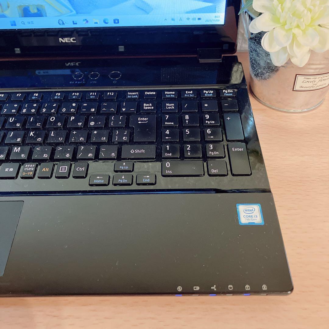 Windows11✨爆速大容量SSD500GB☘️すぐ使えるNECノートパソコン黒