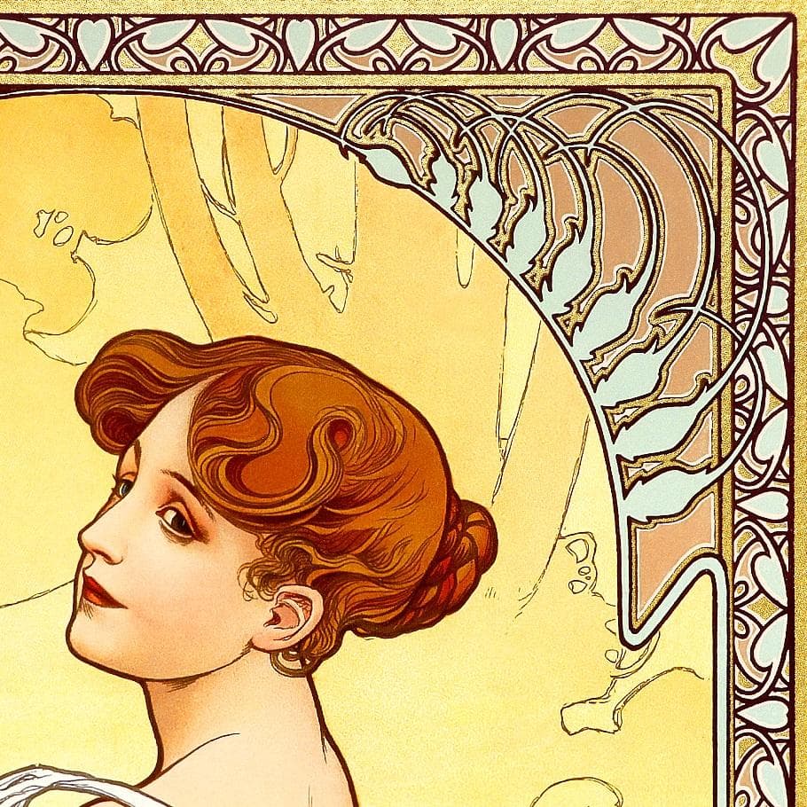 ★売約済 新品ミュシャ 限定300部版画 連作『春夏秋冬』4作品 財団エンボス