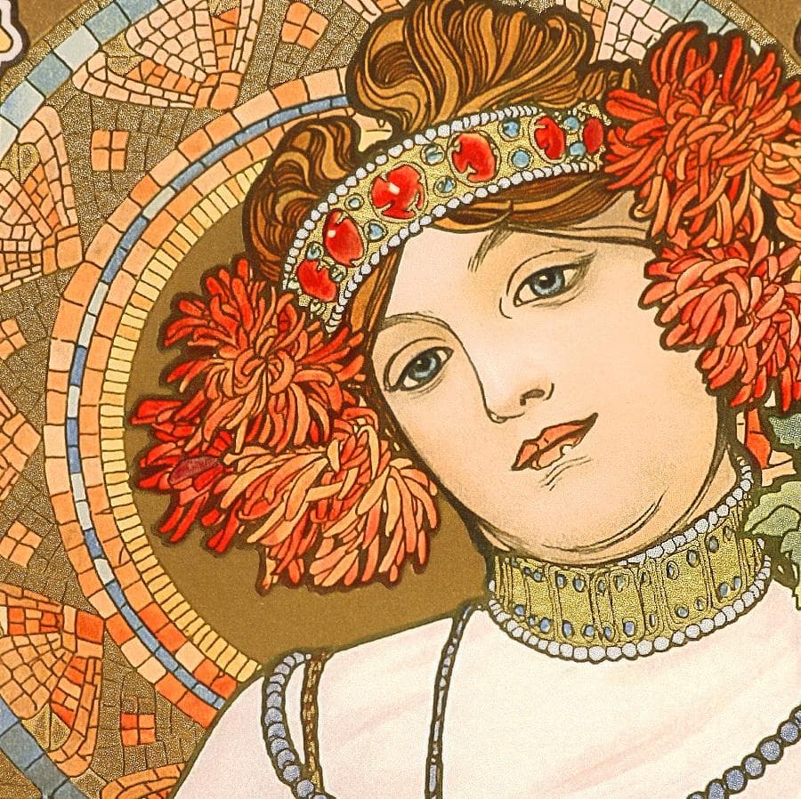 ★売約済 新品ミュシャ 限定300部版画 連作『春夏秋冬』4作品 財団エンボス