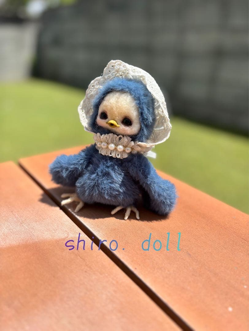 アートドール　アヒル幻獣　羊毛フェルト