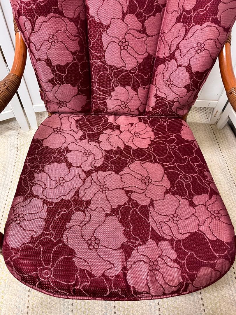 送料込み！kazama ラタン　籐　ルロットアームチェア　リゾート家具　レトロ