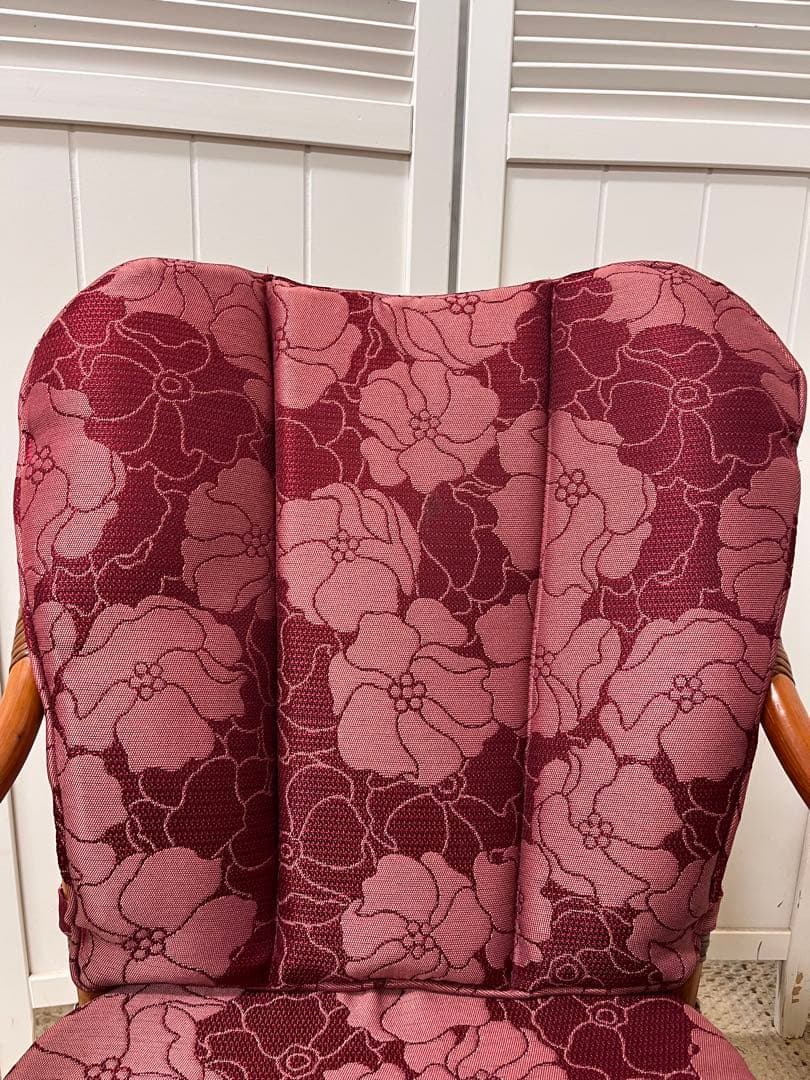 送料込み！kazama ラタン　籐　ルロットアームチェア　リゾート家具　レトロ