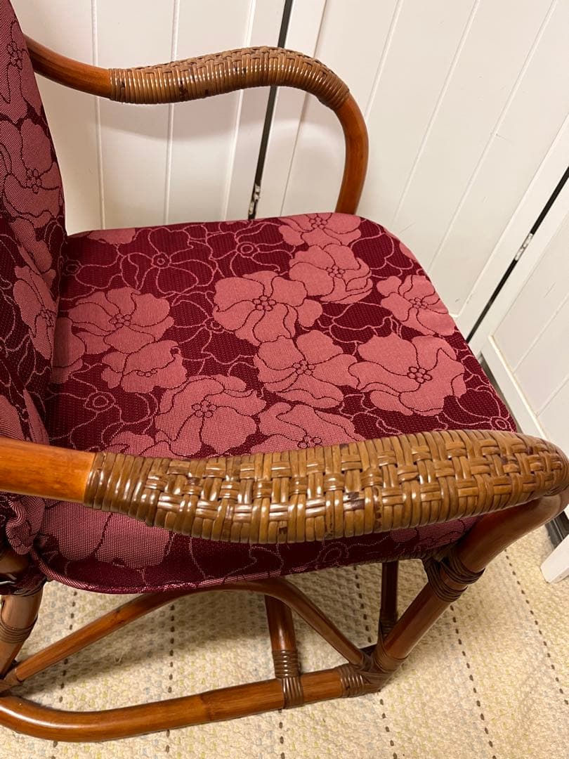 送料込み！kazama ラタン　籐　ルロットアームチェア　リゾート家具　レトロ