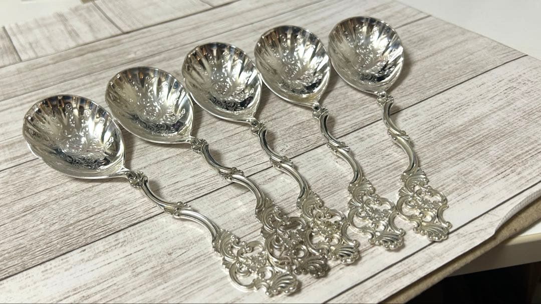 北欧ヴィンテージ Marthinsen 銀製スプーン5本セット