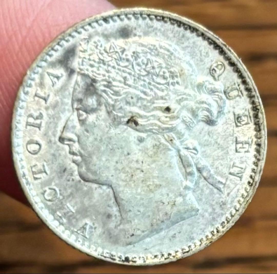 外国 海峡植民地 10セント銀貨（ヴィクトリア女王）1884年 1枚
