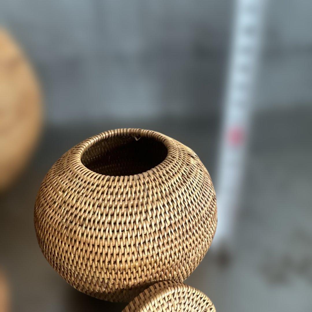 アタカゴ　小物入れ 自然素材のバスケットセット