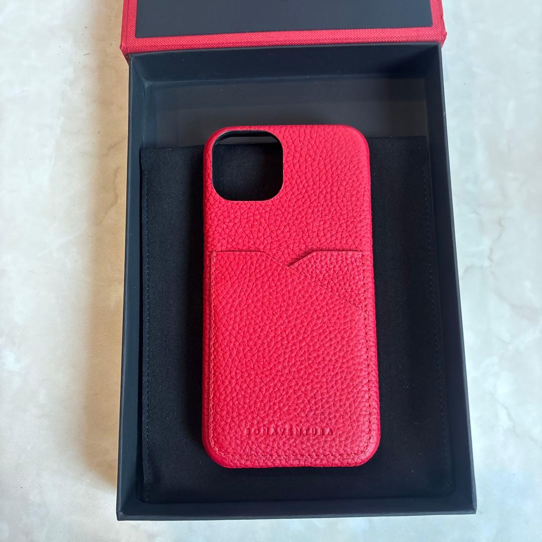 Bonaventura 赤 レザー iPhone14ケース
