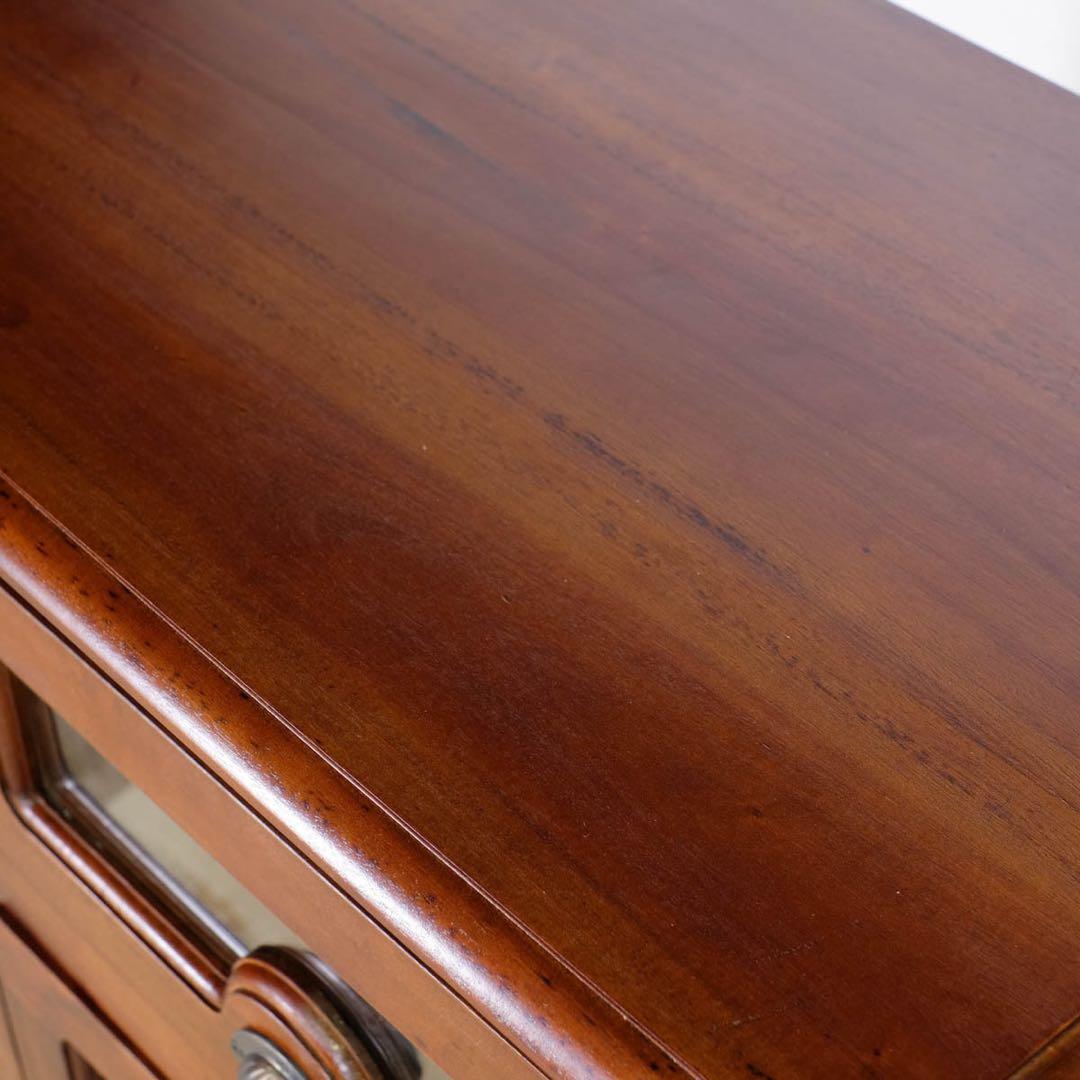 E 新品 アンティーク チェスト L カントリー リビング収納 木製 アジアン