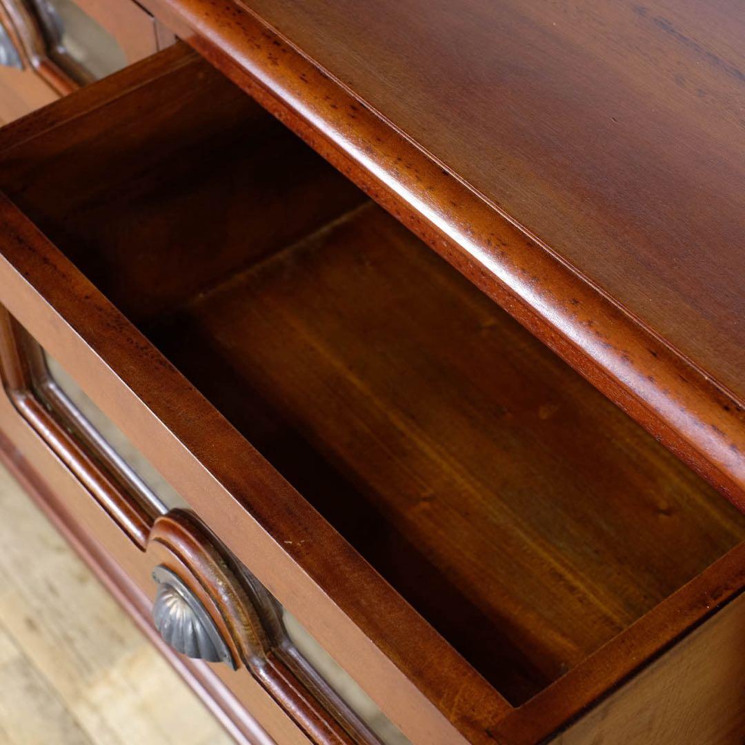 E 新品 アンティーク チェスト L カントリー リビング収納 木製 アジアン