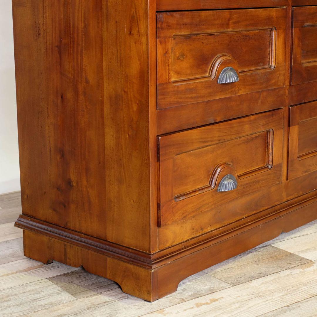 E 新品 アンティーク チェスト L カントリー リビング収納 木製 アジアン