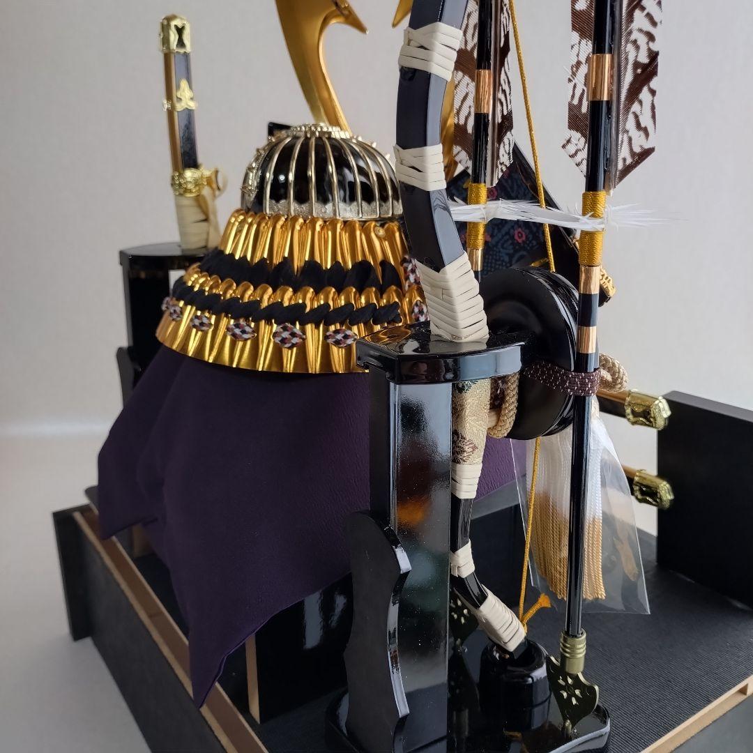 【未使用・保管品】五月人形 御兜 陣太刀 弓矢飾り 武光作