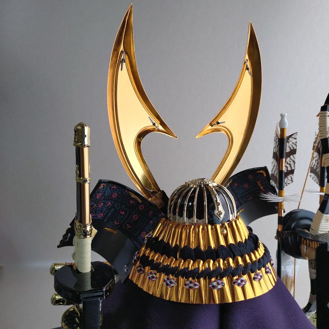 【未使用・保管品】五月人形 御兜 陣太刀 弓矢飾り 武光作