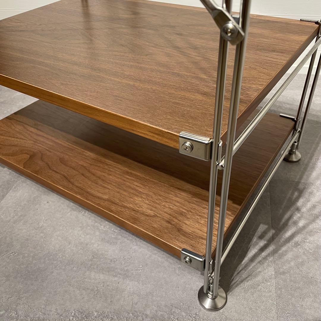 無印良品 ステンレスユニットシェルフ ウォルナット 3段