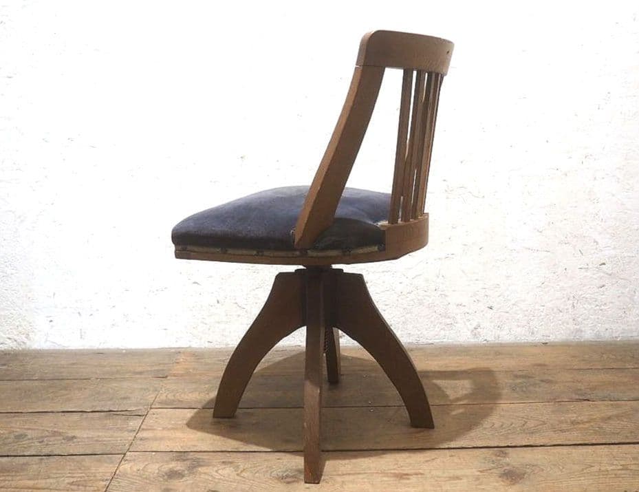 1471 アンティーク　回転椅子　ドクターチェア　イス　スツール　レトロ　古家具