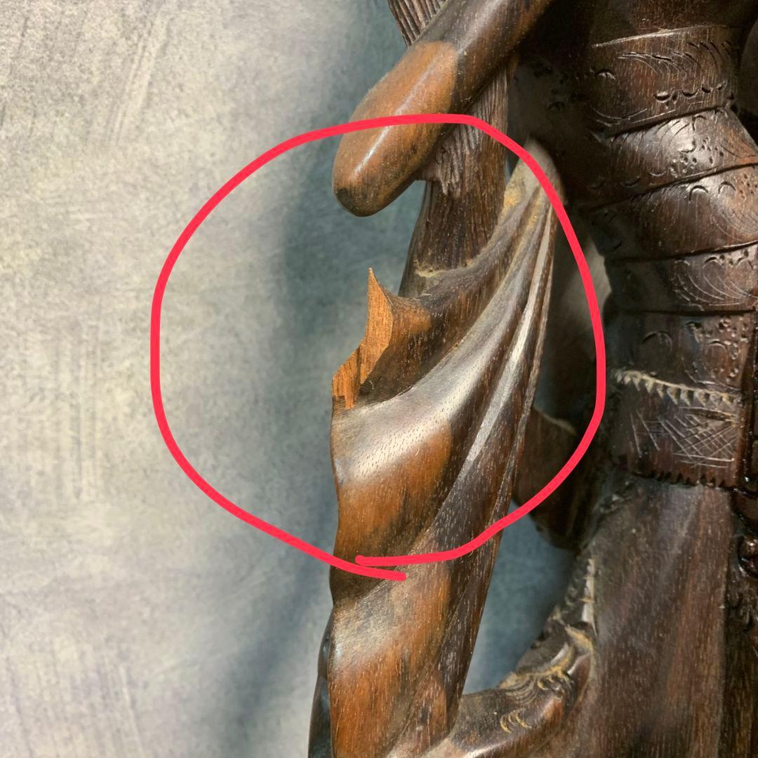 K194 木彫り 彫刻 伝統工芸品 置物 バリ島