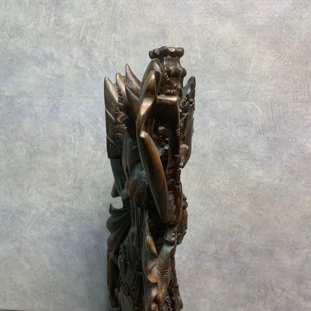 K194 木彫り 彫刻 伝統工芸品 置物 バリ島