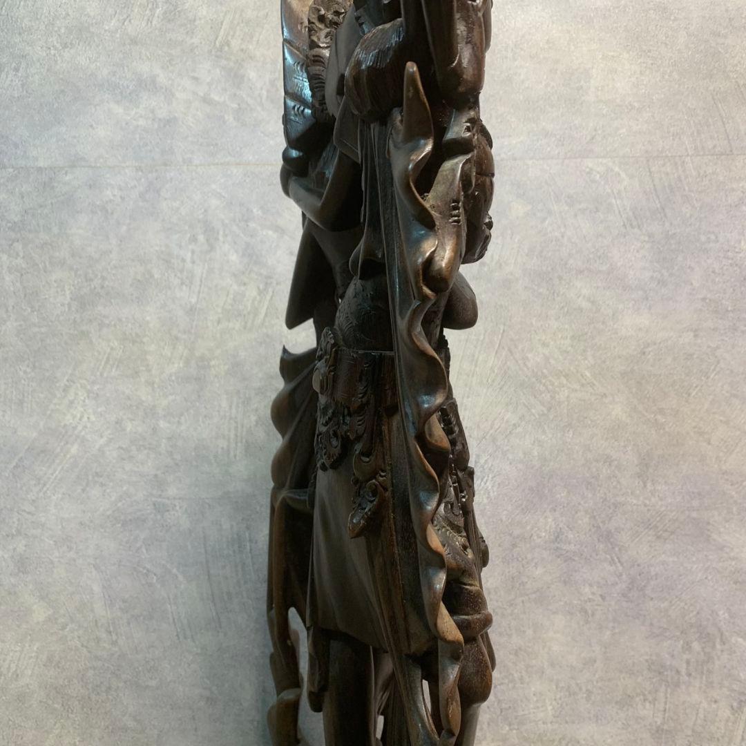 K194 木彫り 彫刻 伝統工芸品 置物 バリ島