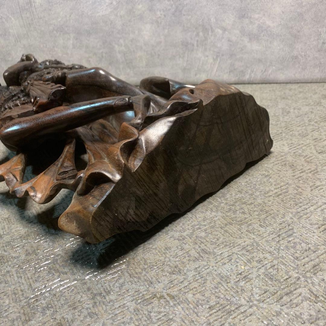 K194 木彫り 彫刻 伝統工芸品 置物 バリ島