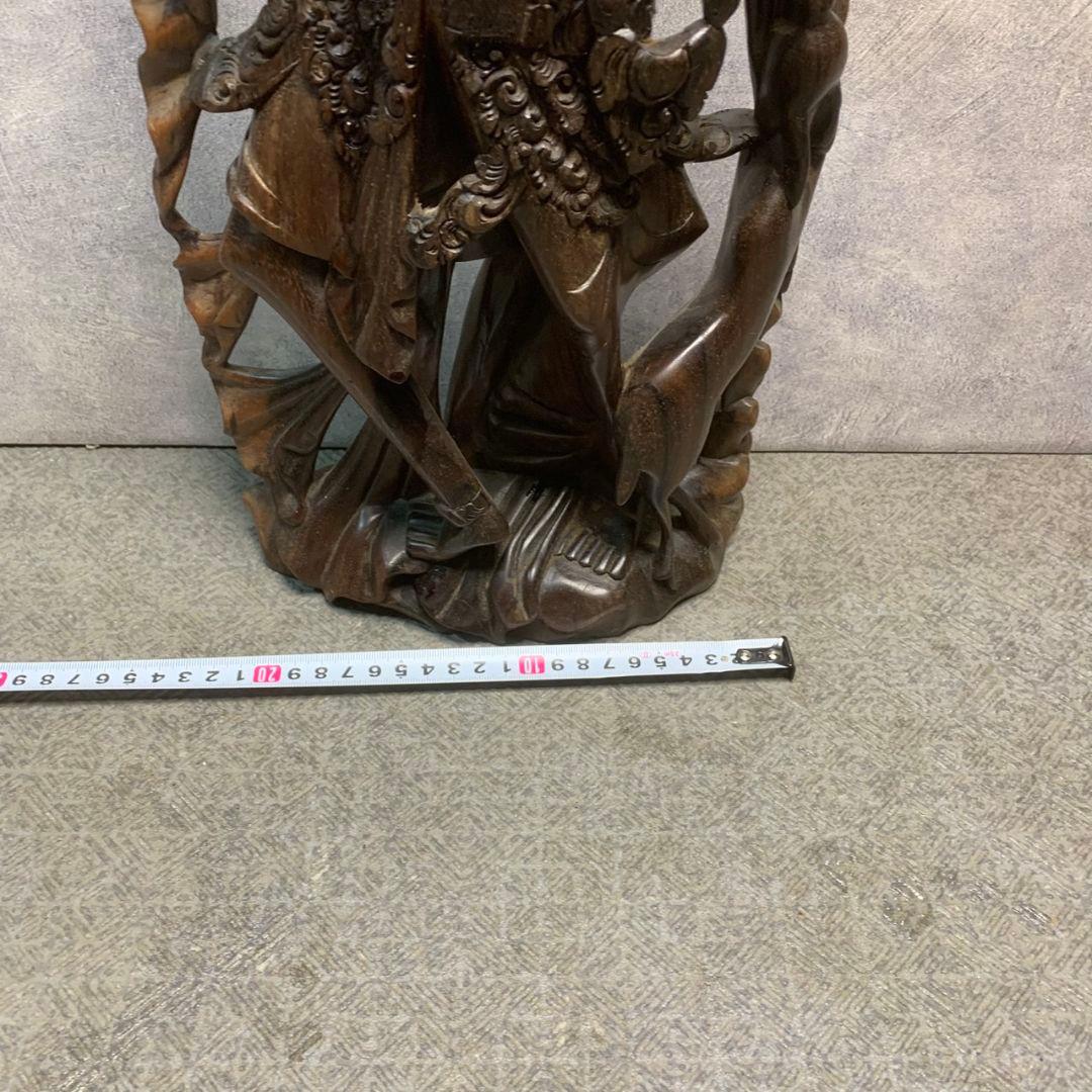 K194 木彫り 彫刻 伝統工芸品 置物 バリ島