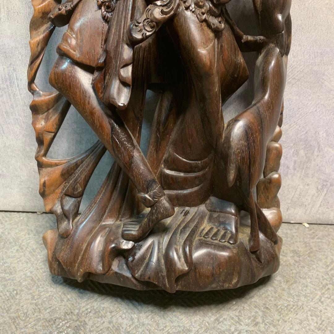 K194 木彫り 彫刻 伝統工芸品 置物 バリ島