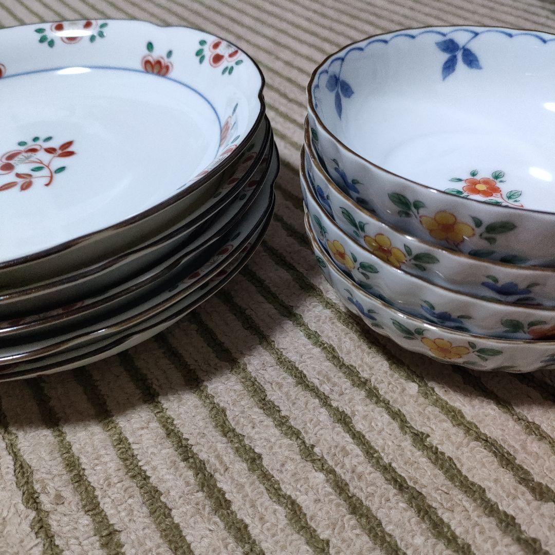 たち吉　花容 中皿揃５枚セット はるか小鉢4枚セット