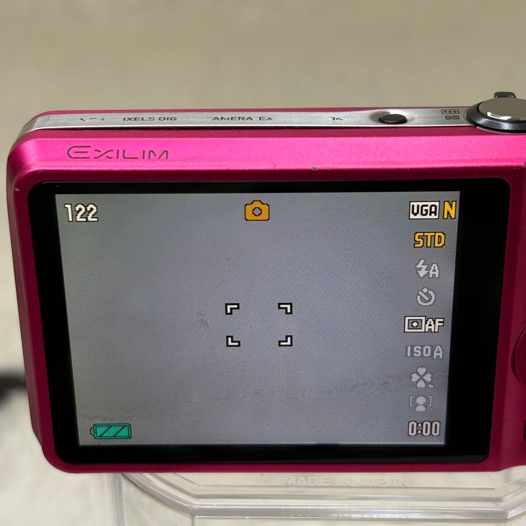 CASIO カメラ　EX-Z90 バッテリー　充電器　レッド　動作品　コンデジ