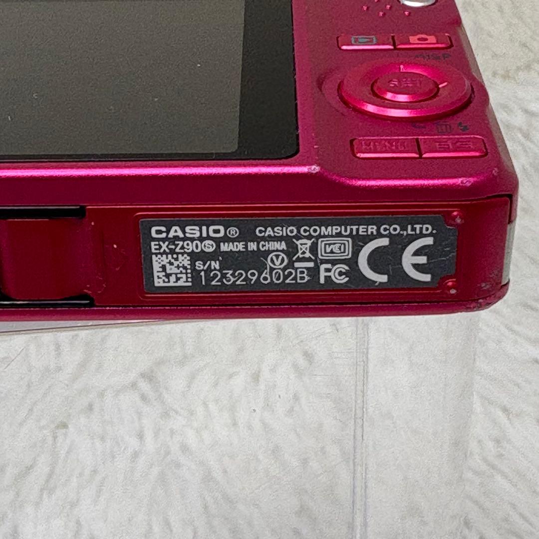CASIO カメラ　EX-Z90 バッテリー　充電器　レッド　動作品　コンデジ