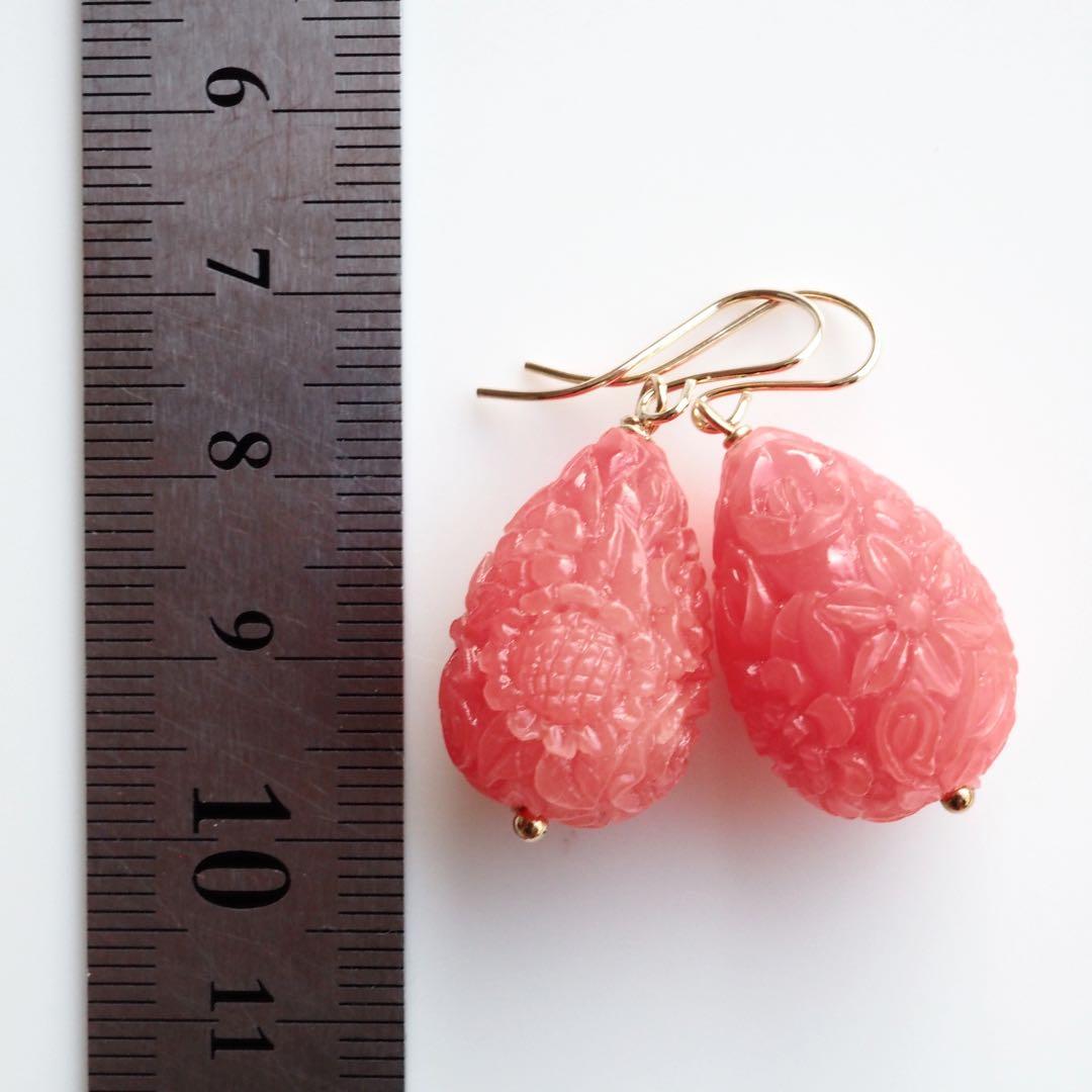 【TOMO】＊SALE＊彫刻ドロップシェル大粒ピアス