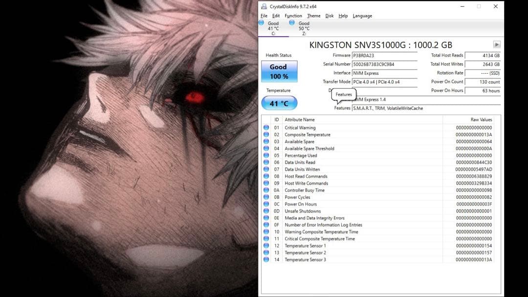メモリー Kingston SSD NV3 1TB PCIe Gen 4.0 x4