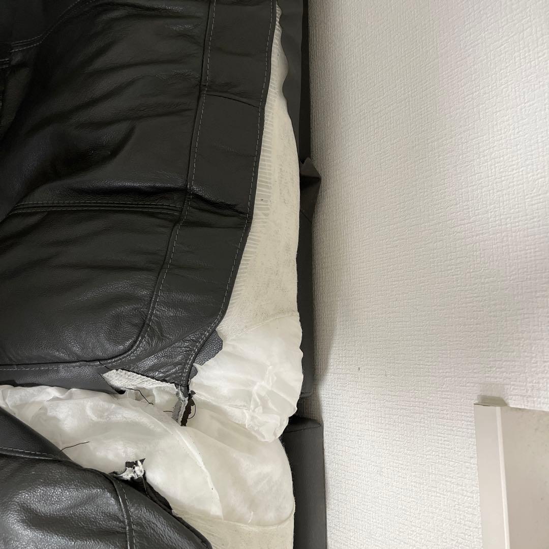 ニトリ　本革　コーナーソファ　ジャンク