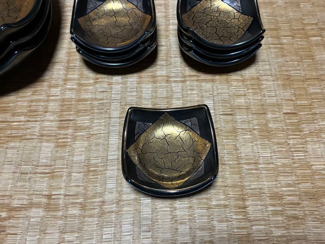 正倉院 瑞鳥 四角皿 七枚 と 四角小皿 七枚 まとめて