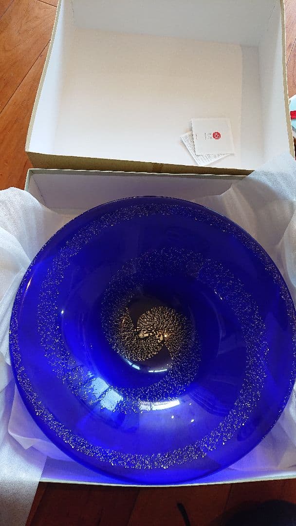 津軽びいどろ　水盤　花器　池坊 大皿　ガラス　クリスタル