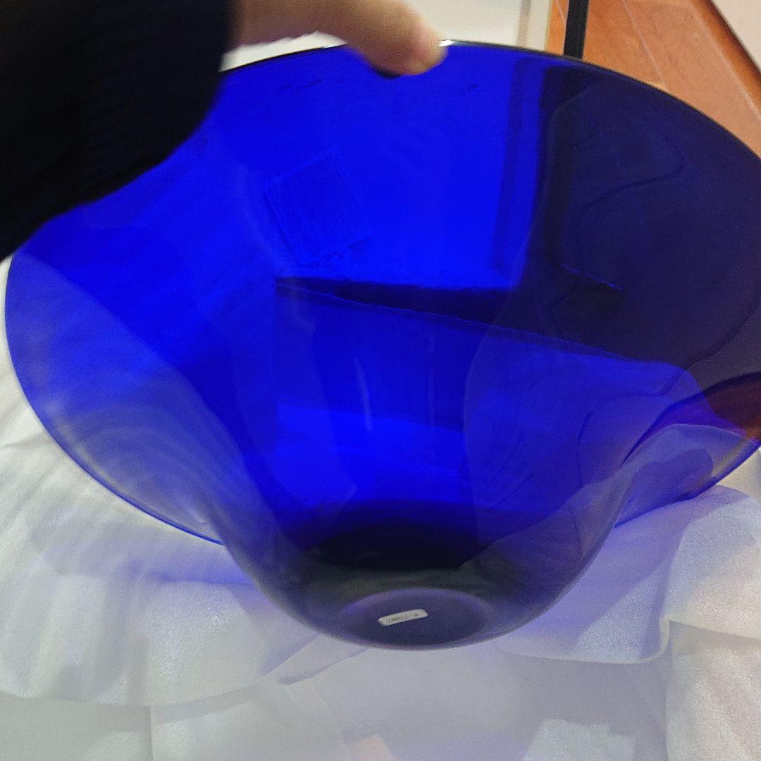 津軽びいどろ　水盤　花器　池坊 大皿　ガラス　クリスタル