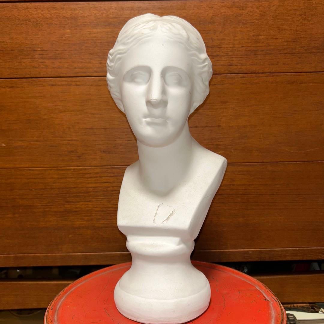 ミロ ヴィーナス 石膏像 胸像 台座付 デッサン用 美術 蚤の市 ヴィンテージ